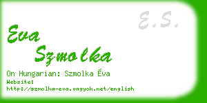 eva szmolka business card