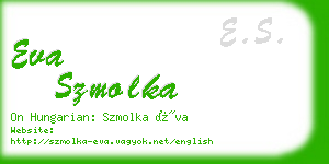 eva szmolka business card